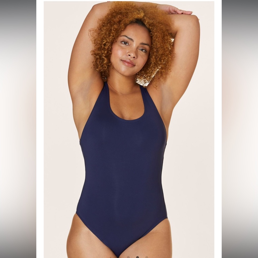 Andie The Tulum One Piece - Flat - Navy - Long Torso Size SNAVY / S